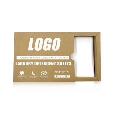액체 없는 천연 친환경 딥 클리닝 무플라스틱 세탁 세제 시트