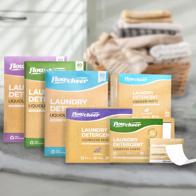 친환경 세탁 세제 시트 생분해성 세탁 세제 스트립 식물성