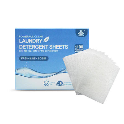 친환경 라벤더 & 오션 향 일회용 고체 효소 세탁 세제 시트 제조업체