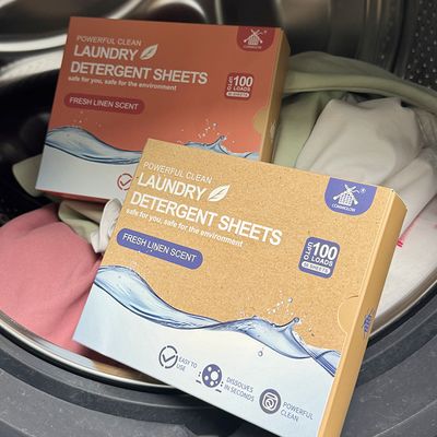 천연 친환경 오래 지속되는 향기 딥 클리닝 세탁 세제 시트 워싱 스트립