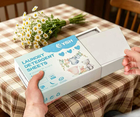 생분해 가능한 친환경 세탁용 시트, 맞춤식 향과 11*14cm 크기로 깊은 얼룩 제거