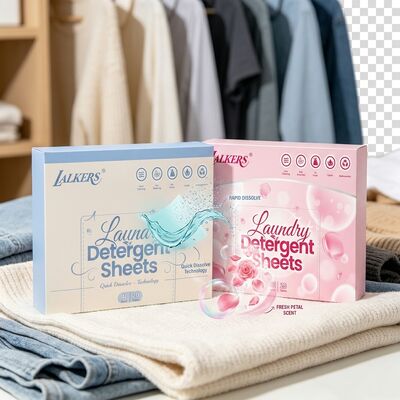 좋은 가격 강력한 얼룩 제거 및 10초 이내에 빠르게 용해되는 활성 함량 60%의 부직포 세탁 세제 스트립 온라인으로